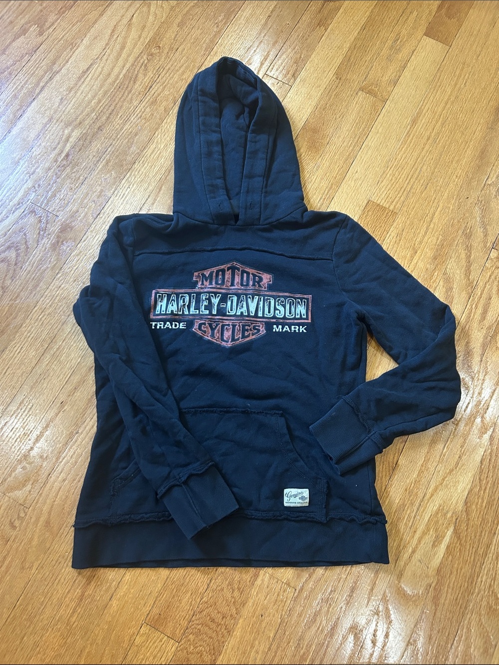 Harley-Davidson Black Hooded Sweatshirt with Multicolor Logo